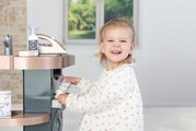 Práčovňa s práčkou a elektronický vysávač Rowenta Wash&Clean Laundry Smoby so zvukom a žehličkou 17 doplnkov