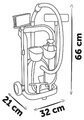 Upratovací vozík s elektronickým vysávačom Rowenta Trolley Vacuum Cleaner Smoby s realistickým zvukom 9 doplnkov