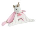 Plyšový jednorožec na maznanie Unicorn Lucie la Licorne Doudou et Compagnie ružový 20 cm v darčekovom balení od 0 mes