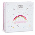Plyšový jednorožec na maznanie Unicorn Lucie la Licorne Doudou et Compagnie ružový 20 cm v darčekovom balení od 0 mes