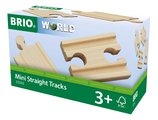 Náhradné diely pre vláčikodráhu Mini Straight Tracks BRIO 4 mini koľajnice dĺžka 5,4 cm
