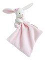 Plyšový zajačik na maznanie Bunny Pink Flower Box Doudou et Compagnie v darčekovom balení ružový 10 cm od 0 mes