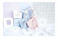 Plyšový zajačik na maznanie Bunny Pink Flower Box Doudou et Compagnie v darčekovom balení ružový 10 cm od 0 mes