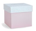 Plyšový zajačik na maznanie Bunny Pink Flower Box Doudou et Compagnie v darčekovom balení ružový 10 cm od 0 mes