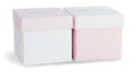 Plyšový zajačik na maznanie Bunny Pink Flower Box Doudou et Compagnie v darčekovom balení ružový 10 cm od 0 mes