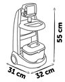 Lekársky vozík elektronický Medical Trolley Smoby so zvukmi a svetlom a 16 doplnkami v kufríku