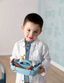 Lekársky vozík elektronický Electronic Medical Trolley Smoby so zvukom a svetlom stetoskop s mechanickým teplomerom 12 doplnkov