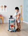 Lekársky vozík elektronický Electronic Medical Trolley Smoby so zvukom a svetlom stetoskop s mechanickým teplomerom 12 doplnkov