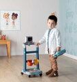 Lekársky vozík elektronický Electronic Medical Trolley Smoby so zvukom a svetlom stetoskop s mechanickým teplomerom 12 doplnkov