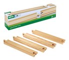 Náhradné diely pre vláčikodráhu Long Straight Tracks BRIO 4 dlhé koľajnice dĺžka 21,6 cm