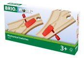 Náhradné diely pre vláčikodráhu Mechanical Switches BRIO 2 mechanické výhybky od 3 rokov BRIO3442