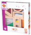 Drevené kocky s okienkami Wooden Blocks with Windows Eichhorn s pieskom korálikmi a zrkadlom 8 dielov od 12 mes EH3456