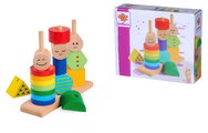 Drevená skladačka figúrky Stacking Figure Game Eichhorn 18 farebných dielikov s podstavcom od 12 mes EH3464