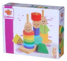 Drevená skladačka figúrky Stacking Figure Game Eichhorn 18 farebných dielikov s podstavcom od 12 mes EH3464