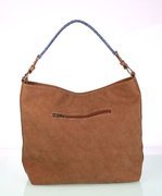 Dámska kabelka z eko kože a látky Kbas so vzorom modrá