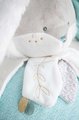 Plyšový zajačik Bunny Almond Lapin de Sucre Pyjama Bag Doudou et Compagnie na odloženie pyžama tyrkysový 38 cm od 0 mes