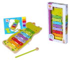 Drevený xylofón Music Xylophone Eichhorn s kladivkom 8 rôznych tónov a spevník so 4 pesničkami od 24 mes EH3496
