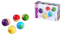 Drevené hudobné loptičky Music Sound Balls Eichhorn 6 loptičiek s 5 rôznymi zvukmi od 12 mes EH3497