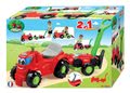 Odrážadlo Traktor 2v1 Écoiffier s kosačkou na prívese červené od 12 mes