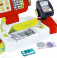 Pokladňa Mini Shop Smoby elektronická s váhou, terminálom, čítačkou kódov a 27 doplnkami červená