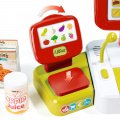 Pokladňa Mini Shop Smoby elektronická s váhou, terminálom, čítačkou kódov a 27 doplnkami červená