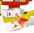 Pokladňa Mini Shop Smoby elektronická s váhou, terminálom, čítačkou kódov a 27 doplnkami červená