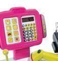 Pokladňa Mini Shop Smoby elektronická s váhou, terminálom, čítačkou kódov a 27 doplnkami ružová