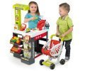 Obchod Supermarket Smoby elektronický s váhou, pokladňou, potravinami a 41 doplnkami červený