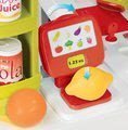 Obchod Supermarket Smoby elektronický s váhou, pokladňou, potravinami a 41 doplnkami červený
