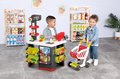 Obchod s vozíkom a potravinami Supermarket Smoby s elektronickou pokladňou a skenerom váhou a 42 doplnkov