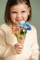Kvetinárstvo s vlastnou výrobou kvetov Flower Market Smoby z rôznych textilných lupienkov 104 doplnkov
