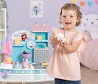 Hravá kuchárka na výrobu zmrzliny s vaflovačom Gabby Ice Cream Factory Smoby s kornútkami a zmrzlinovým pohárom 20 doplnkov