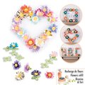Kvetinové lupienky ako náhrady k ozdobnému kvetinárstvu Crea Deco Flowers Refill Smoby 98 doplnkov na výrobu 16 kvetov od 5 rokov