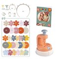 Kvetinárstvo s vlastnou výrobou kvetinových šperkov Crea Flower Jewelry Set Smoby s textilnými lupienkami a bižutériou 100 doplnkov