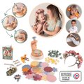 Kvetinárstvo s vlastnou výrobou kvetinových šperkov Crea Flower Jewelry Set Smoby s textilnými lupienkami a bižutériou 100 doplnkov