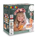 Kvetinárstvo s vlastnou výrobou kvetinových šperkov Crea Flower Jewelry Set Smoby s textilnými lupienkami a bižutériou 100 doplnkov