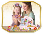 Kvetinárstvo s vlastnou výrobou kvetinových šperkov Princezné Disney Flower Jewelry Studio Smoby s textilnými lupienkami a bižutériou 92 doplnkov