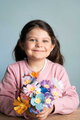 Kvetinárstvo s vlastnou výrobou textilných kvetov Crea My Flower Factory Smoby s vázami 102 doplnkov