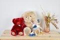 Plyšový medvedík Red Kiss Ours Collection Doudou et Compagnie červený 30 cm od 0 mes