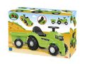 Odrážadlo traktor s prívesom Écoiffier zelený od 12 mesiacov