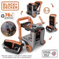Pracovná dielňa na kolieskach multifunkčná Bricolo Devil Workmate 3v1 Black&Decker Smoby s kufríkom a náradím 19 doplnkov