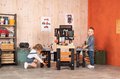 Pracovný stôl trojkrídlový Black&Decker Mega Center Smoby strojárstvo inštalatérstvo maľovanie a tesárstvo 100 doplnkov 103 cm výška