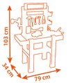 Pracovná dielňa s mechanickou vŕtačkou Black&Decker Bricolo Center Workbench Smoby so zatĺkačkou a skladacím autíčkom 92 doplnkov 103 cm výška