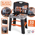 Pracovná dielňa v kufríku Black&Decker Bricolo Smart Smoby so zverákom a pracovným náradím 33 doplnkov