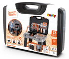 Pracovná dielňa v kufríku Black&Decker Bricolo Smart Smoby so zverákom a pracovným náradím 33 doplnkov