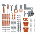 Pracovná dielňa Bricolo Workbench Black&Decker Smoby so zverákom a pracovným náradím 78 doplnkov výška 88 cm