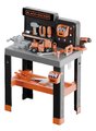 Pracovná dielňa so skladacím autíčkom Bricolo Pro Workbench Black&Decker Smoby s mechanickou vŕtačkou a náradím s montážnymi dielikmi 78 doplnkov výšk