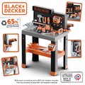 Pracovná dielňa so skladacím autíčkom Bricolo Pro Workbench Black&Decker Smoby s mechanickou vŕtačkou a náradím s montážnymi dielikmi 78 doplnkov výšk