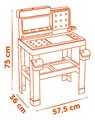 Pracovná dielňa so skladacím autíčkom Bricolo Pro Workbench Black&Decker Smoby s mechanickou vŕtačkou a náradím s montážnymi dielikmi 78 doplnkov výšk