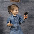 Pracovná dielňa so skladacím autíčkom Bricolo Pro Workbench Black&Decker Smoby s mechanickou vŕtačkou a náradím s montážnymi dielikmi 78 doplnkov výšk